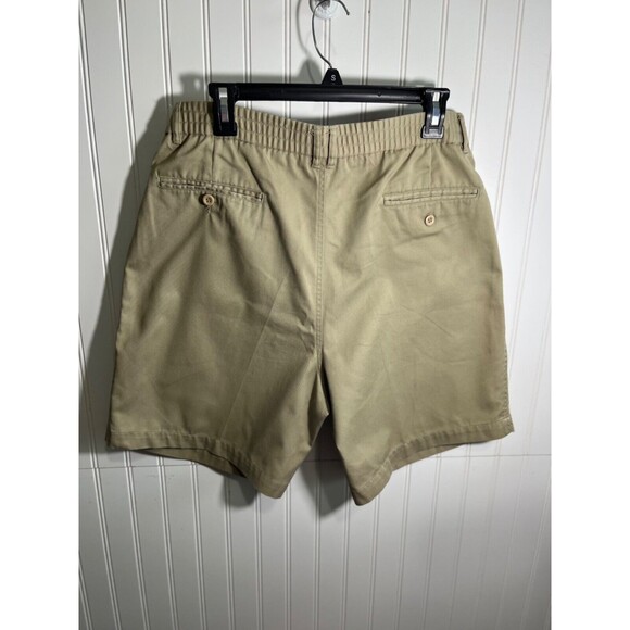 Pro Celebrity Men’s Tan/ Beige color Elastic Waist Pleated Front Shorts Size 36 - Picture 4 of 5